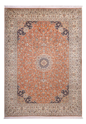 Sidenmatta - Kashmir Silk - 306 x 220 cm - terrakotta
