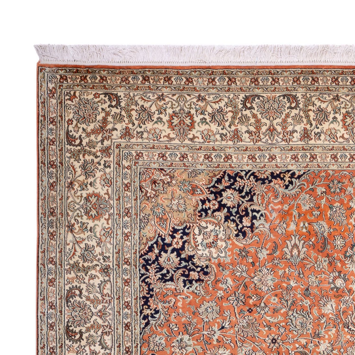 Sidenmatta - Kashmir Silk - 306 x 220 cm - terrakotta