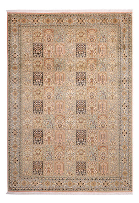 Sidenmatta - Kashmir Silk - 316 x 220 cm - mörk beige