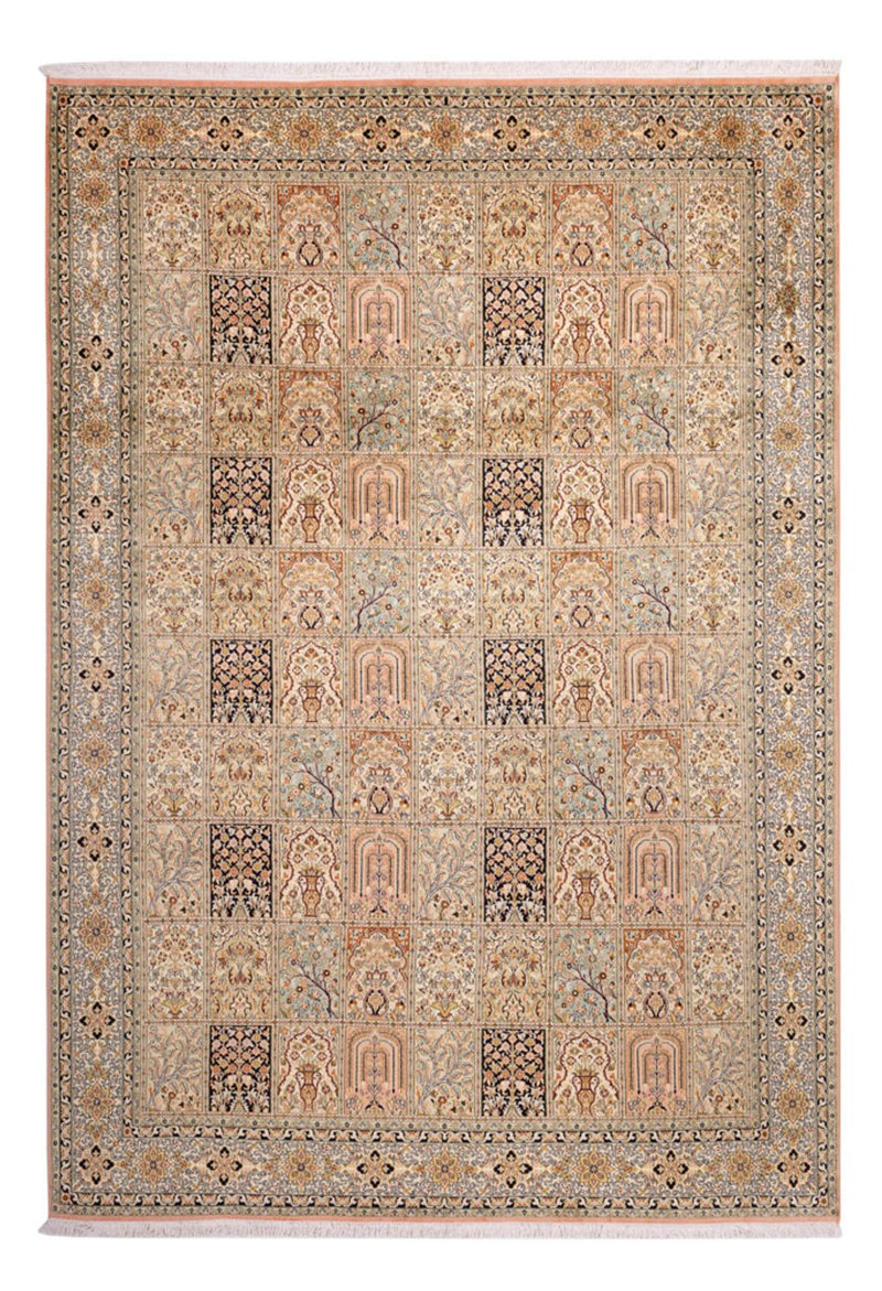 Sidenmatta - Kashmir Silk - 316 x 220 cm - mörk beige