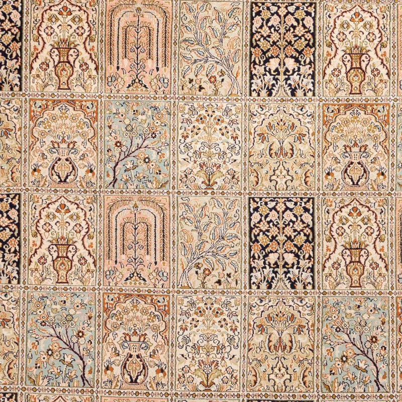 Sidenmatta - Kashmir Silk - 316 x 220 cm - mörk beige