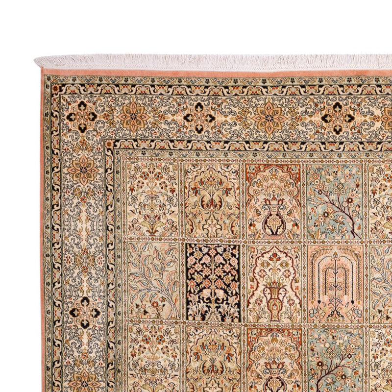 Sidenmatta - Kashmir Silk - 316 x 220 cm - mörk beige