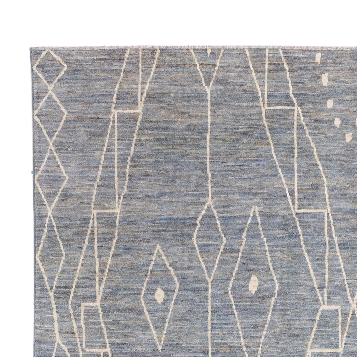 Berber matta - 304 x 194 cm - havsblått