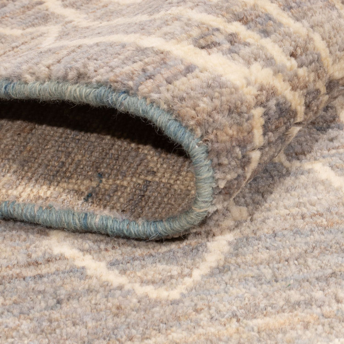 Berber matta - 198 x 156 cm - havsblått