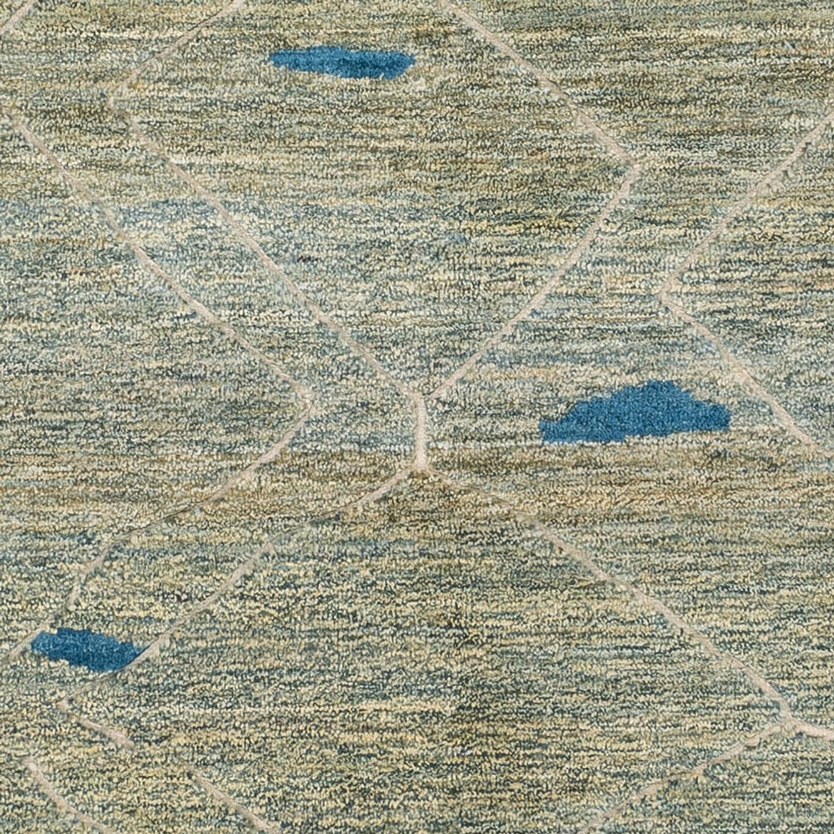 Berber matta - 199 x 160 cm - ljusgrön