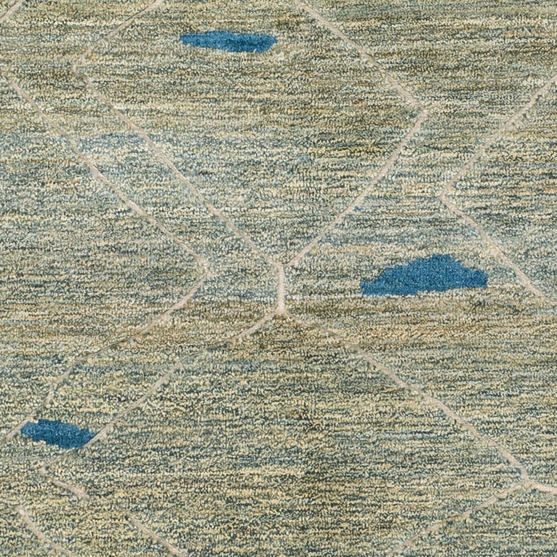 Berber matta - 199 x 160 cm - ljusgrön