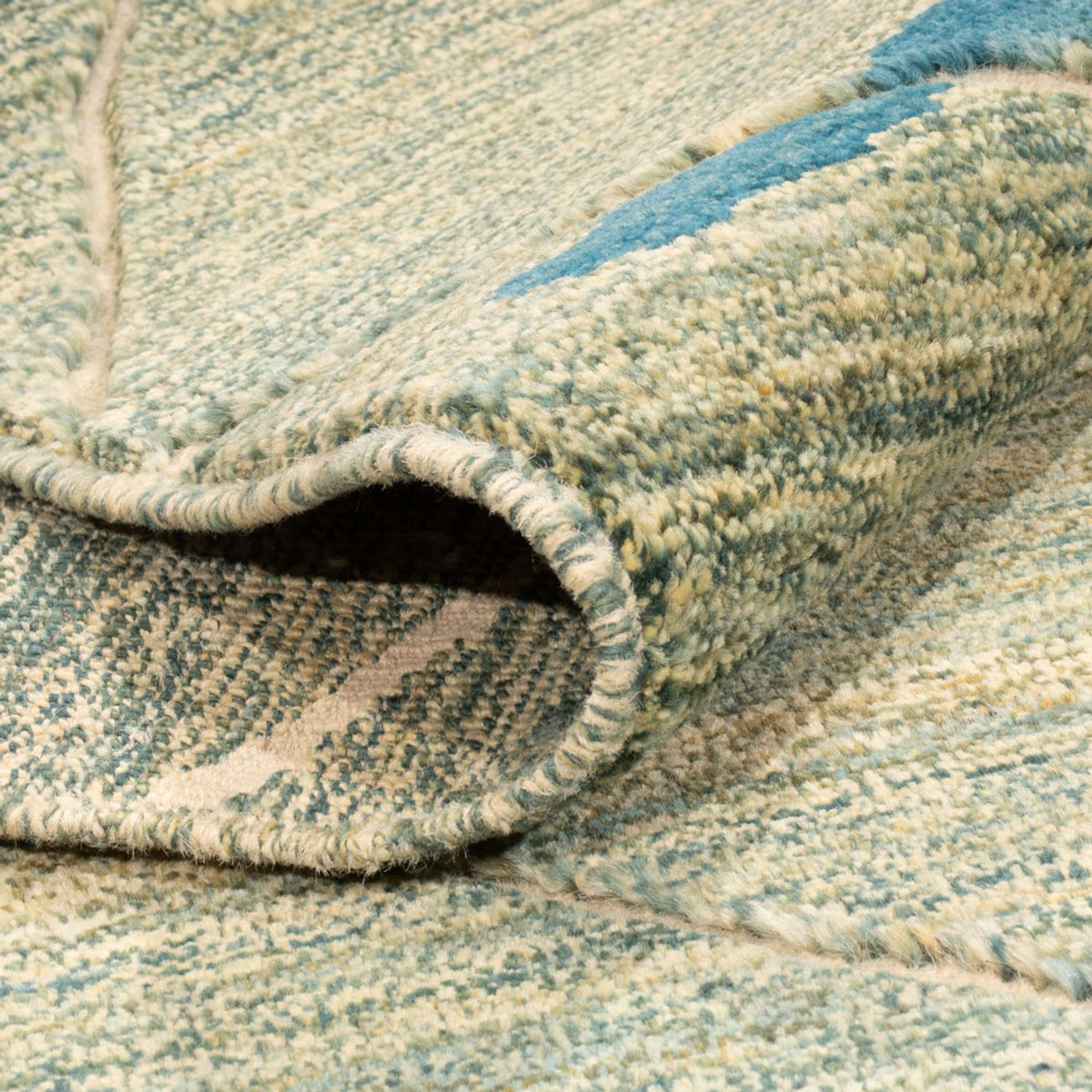 Berber matta - 199 x 160 cm - ljusgrön