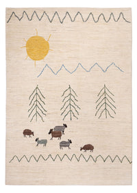 Berber matta - 242 x 170 cm - grädde