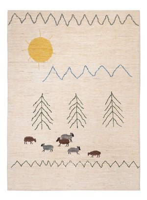 Berber matta - 232 x 170 cm - grädde