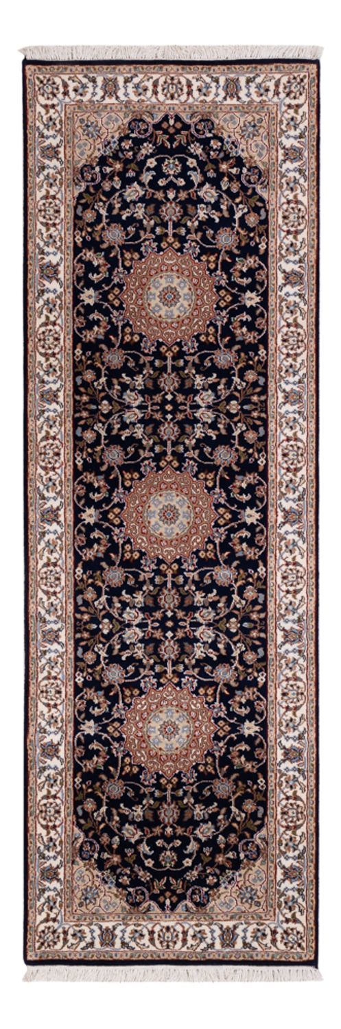 Runner Orientalisk matta - Nain - Indus - 253 x 81 cm - mörkblå