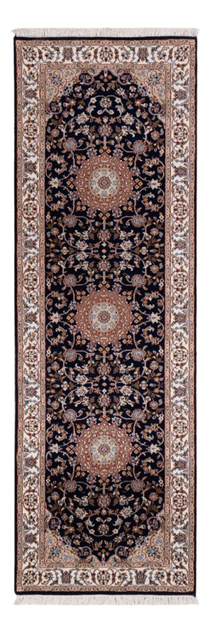 Runner Orientalisk matta - Nain - Indus - 253 x 81 cm - mörkblå