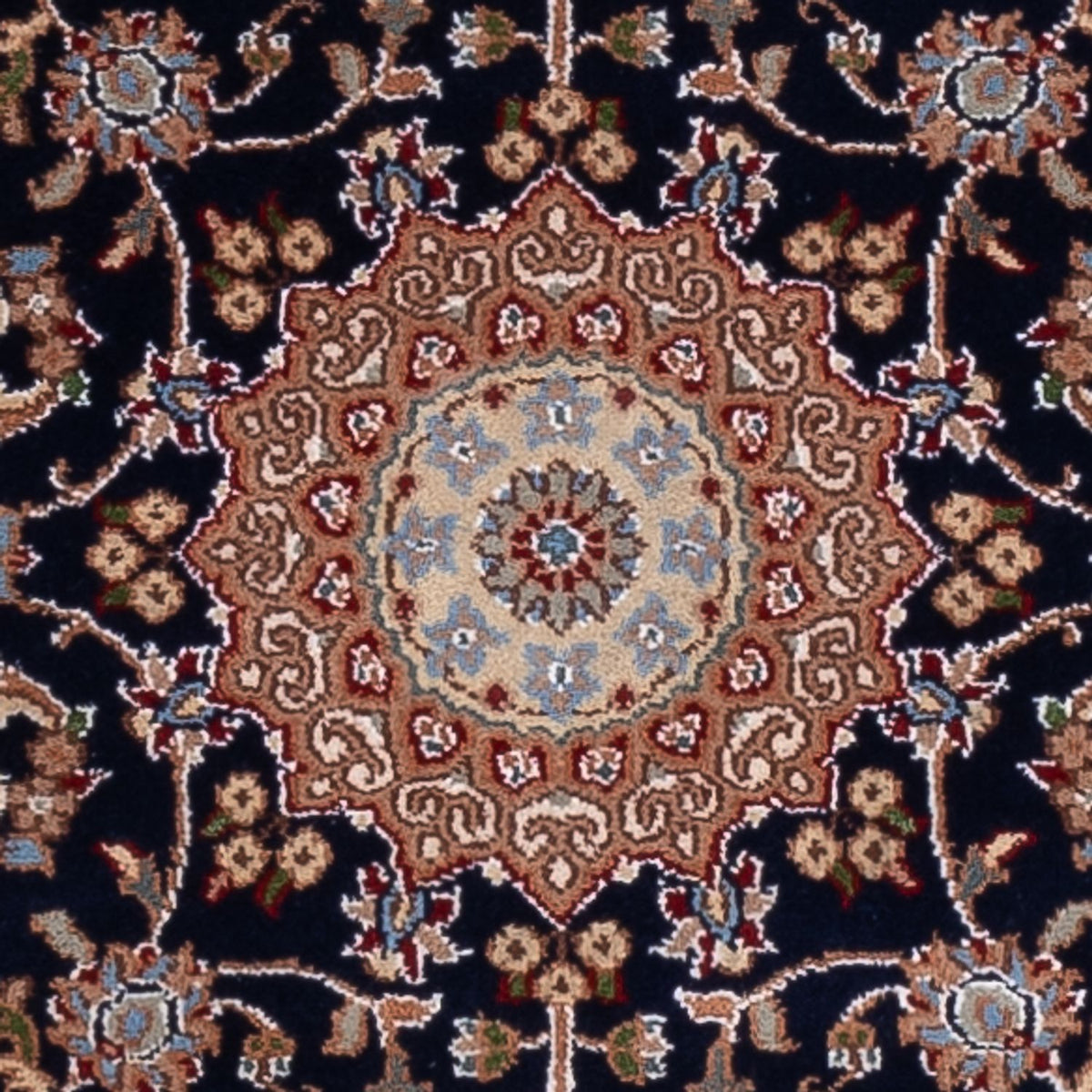 Runner Orientalisk matta - Nain - Indus - 253 x 81 cm - mörkblå