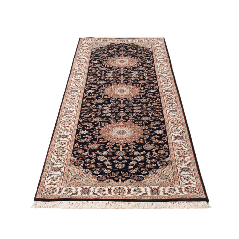 Runner Orientalisk matta - Nain - Indus - 253 x 81 cm - mörkblå