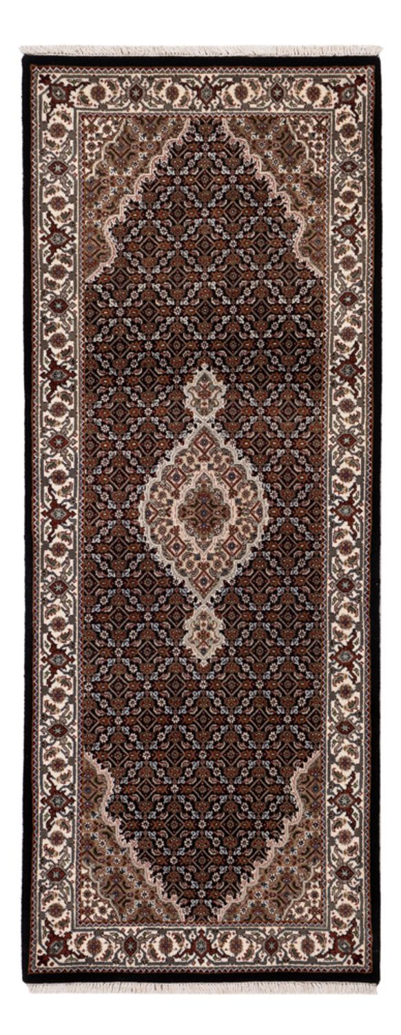 Runner Orientaliska mattor - Tabriz - 204 x 80 cm - mörk beige