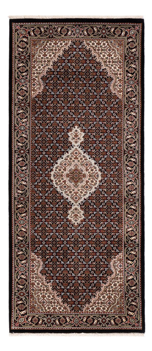 Runner Orientaliska mattor - Tabriz - 202 x 85 cm - mörk beige