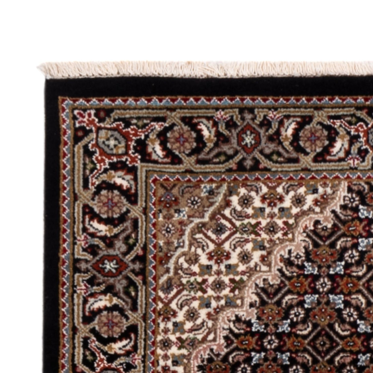 Runner Orientaliska mattor - Tabriz - 202 x 85 cm - mörk beige
