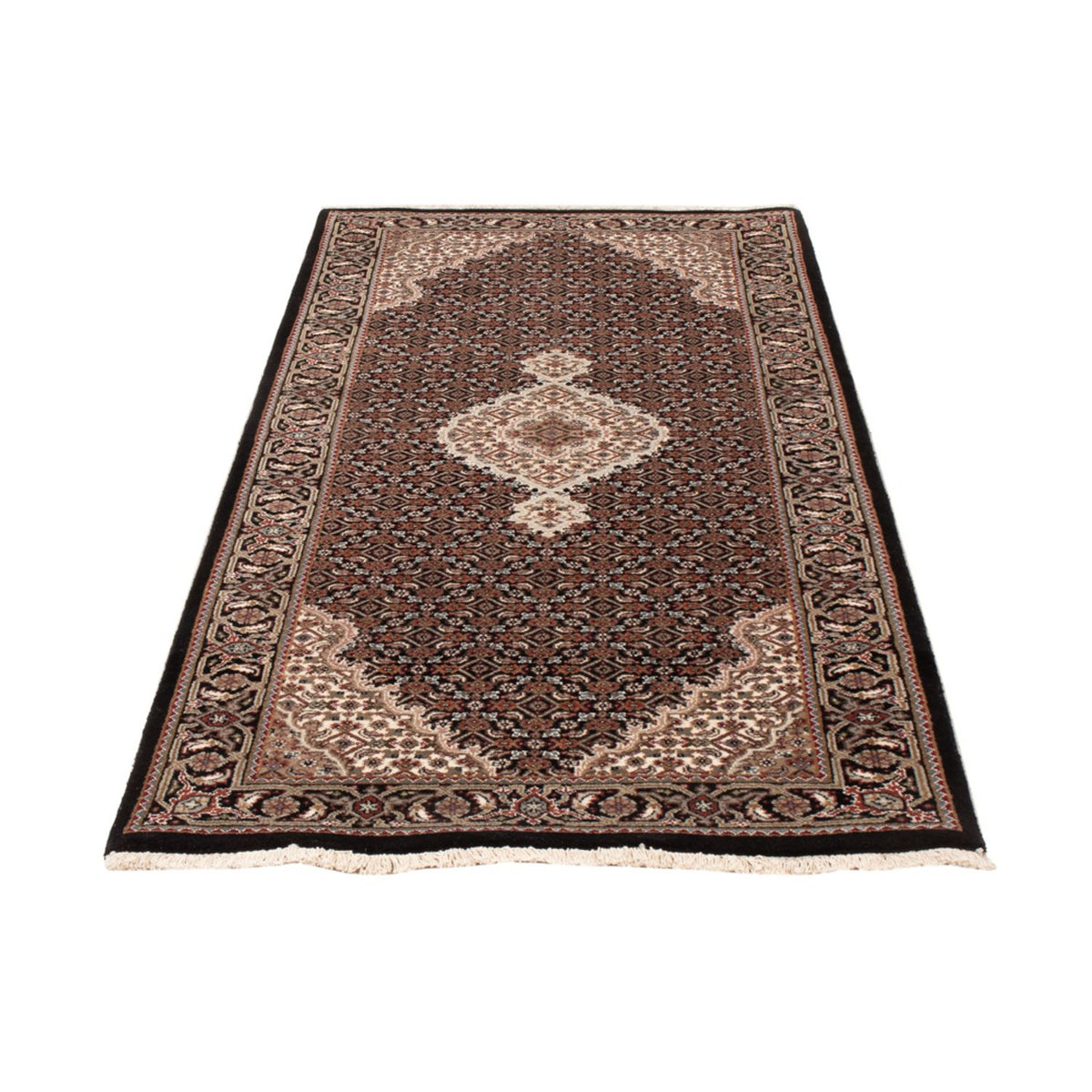 Runner Orientaliska mattor - Tabriz - 202 x 85 cm - mörk beige
