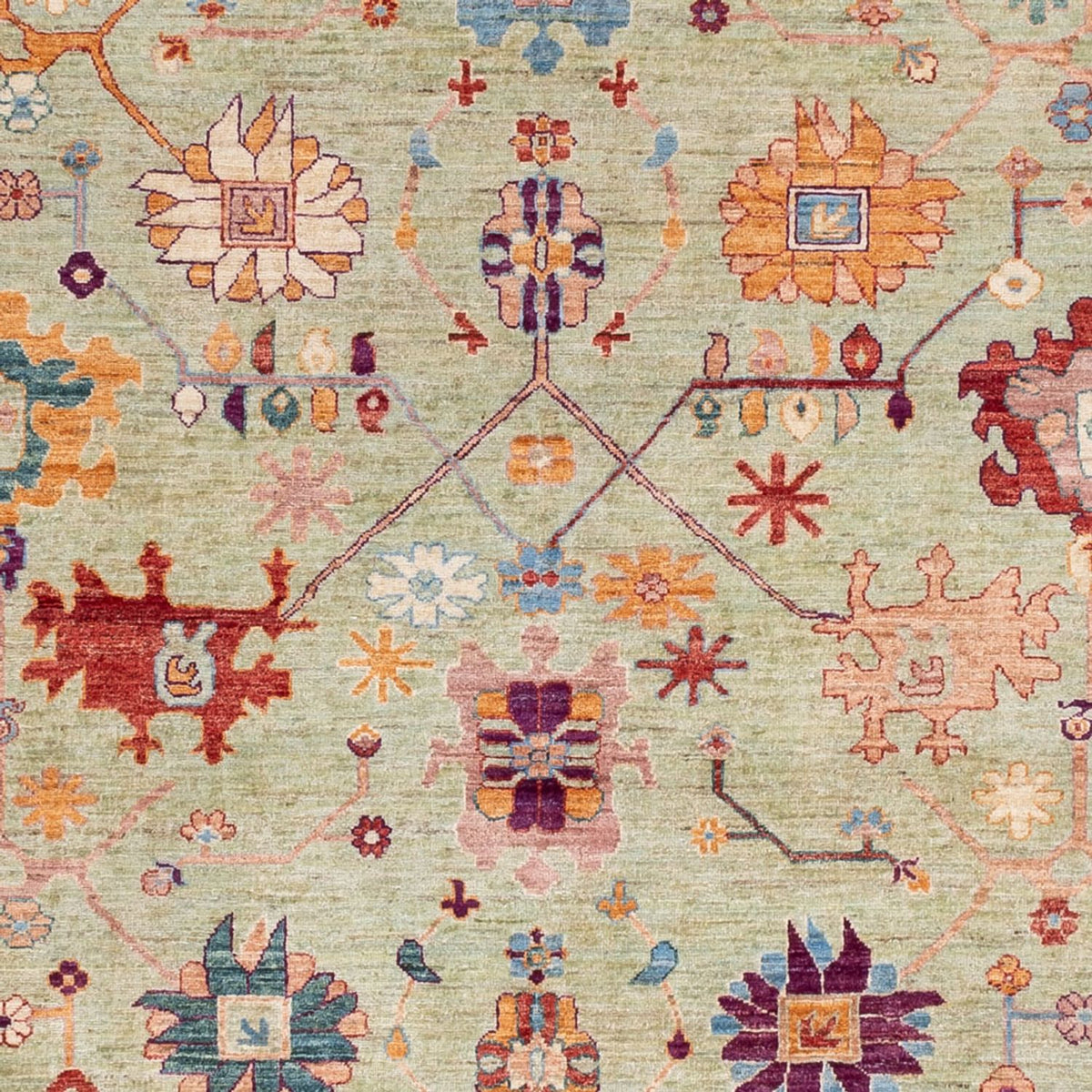 Ziegler Carpet - Usak - 336 x 244 cm - ljusgrön