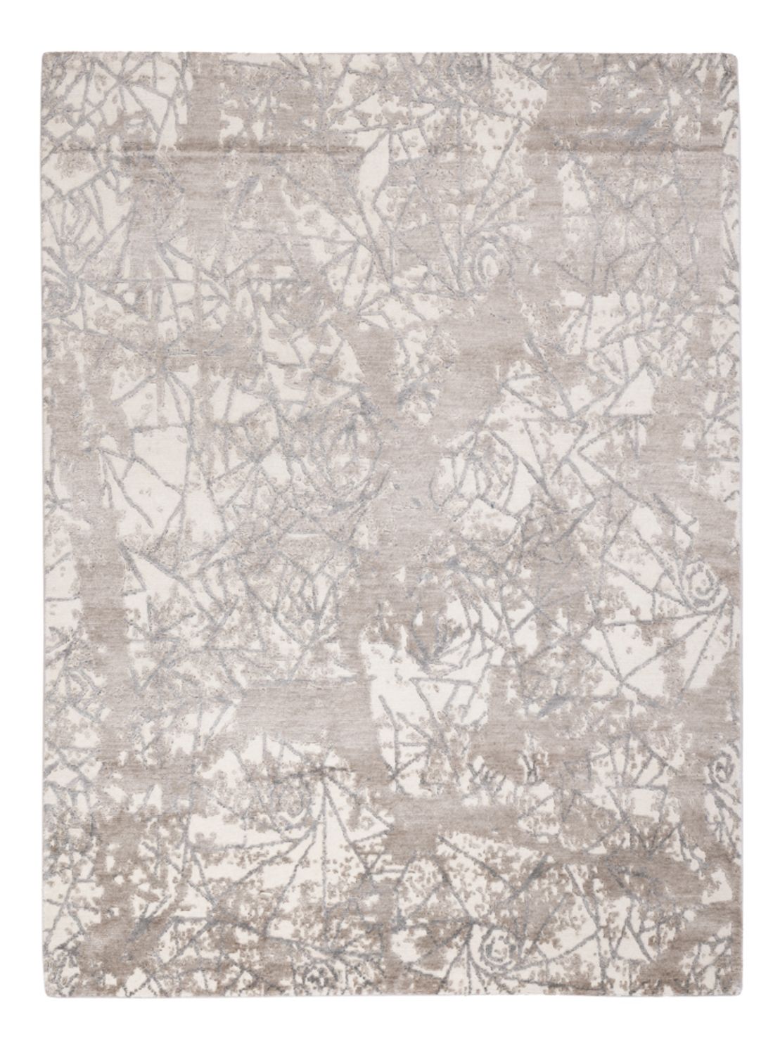 Designermatta - 203 x 152 cm - silver