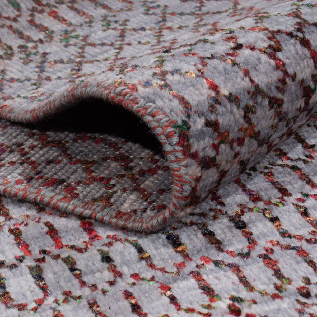 Designermatta - 199 x 150 cm - mörkblå