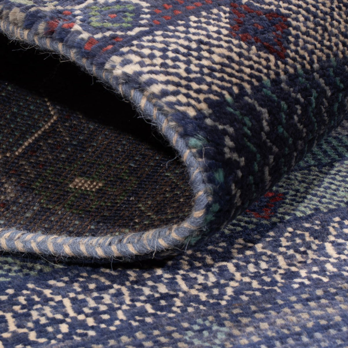 Gabbeh-matta - persisk - 191 x 140 cm - mörkblå