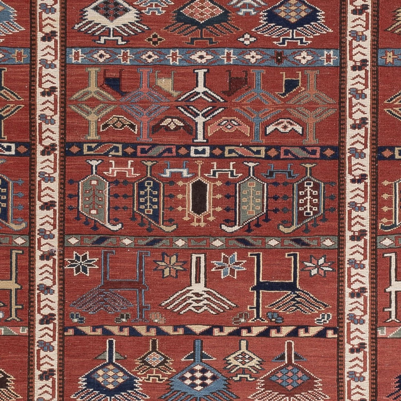 Kelim Carpet - orientalisk matta - Soumak kvadrat  - 205 x 192 cm - rost