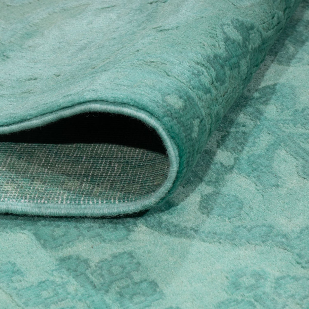 Designermatta - 196 x 156 cm - turkos