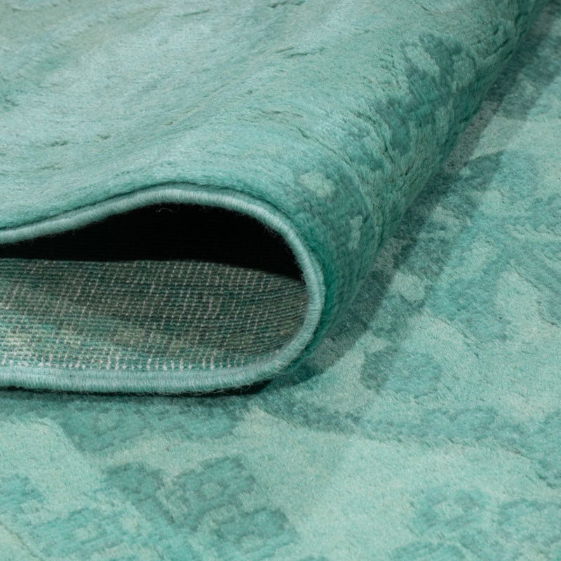Designermatta - 196 x 156 cm - turkos