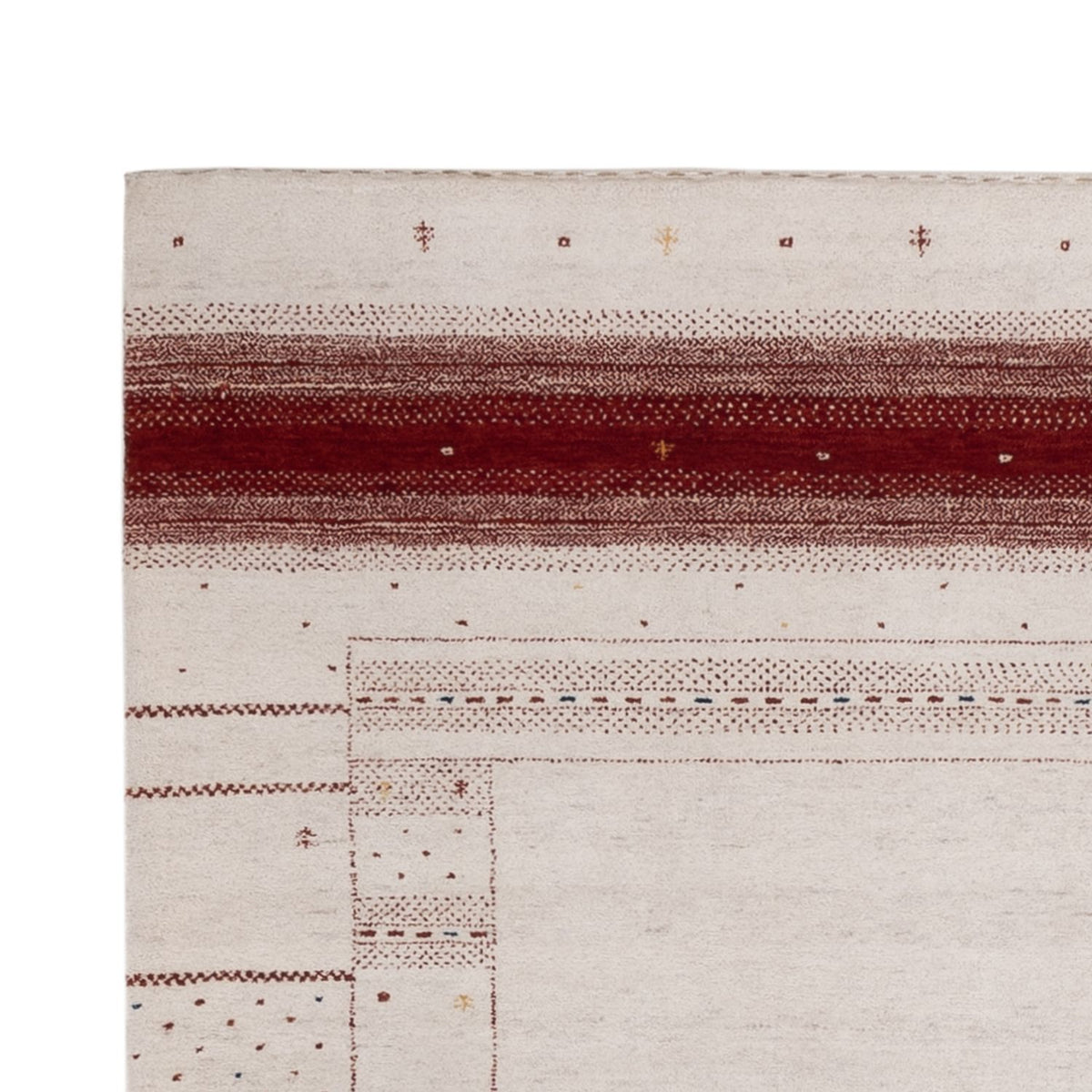 Gabbeh-mattan - Loribaft Indus - 190 x 148 cm - vit