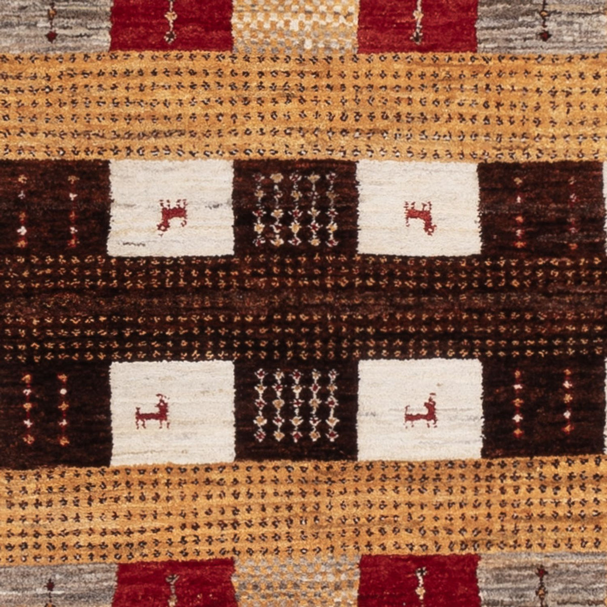 Gabbeh-mattan - Loribaft Indus - 193 x 145 cm - flerfärgad