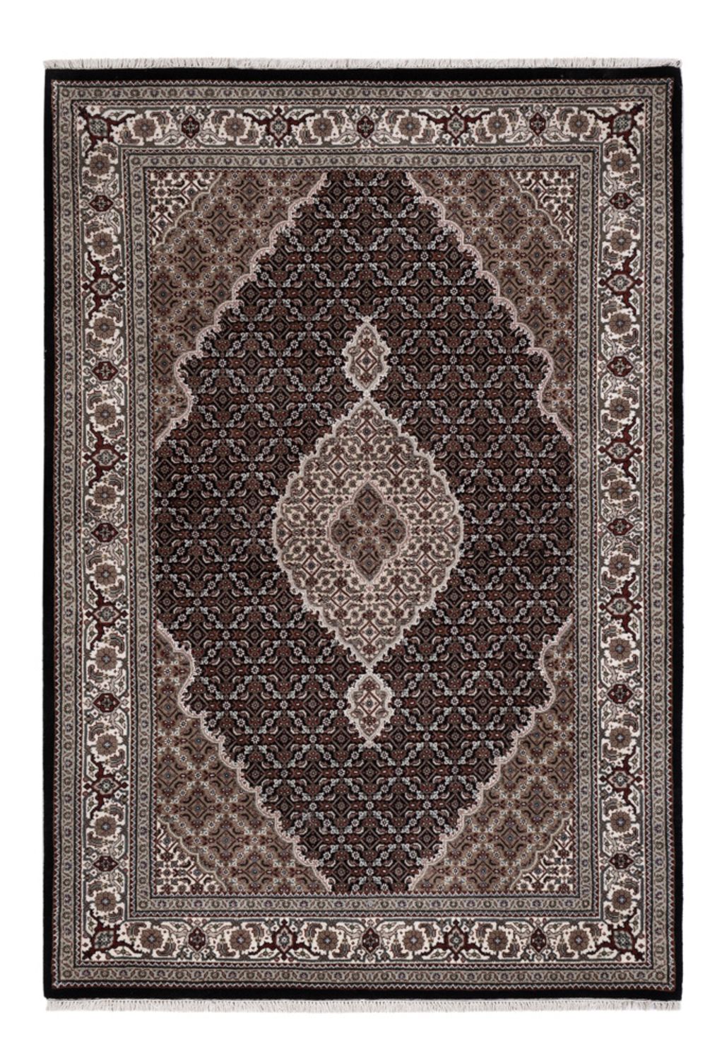 Orientaliska mattor - Tabriz - 204 x 141 cm - mörkgrå
