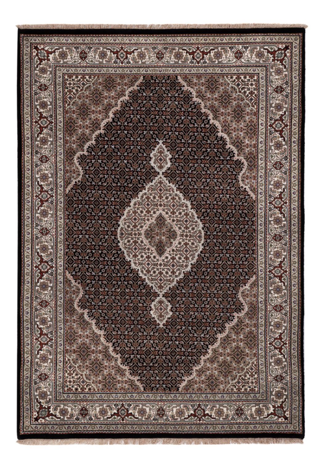 Orientaliska mattor - Tabriz - 204 x 142 cm - mörkgrå