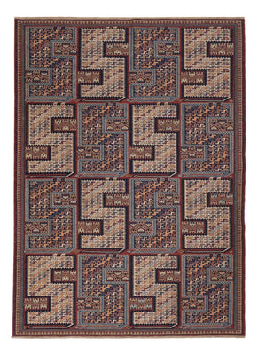 Kelim Carpet - orientalisk matta - Soumak - 215 x 155 cm - mörk beige