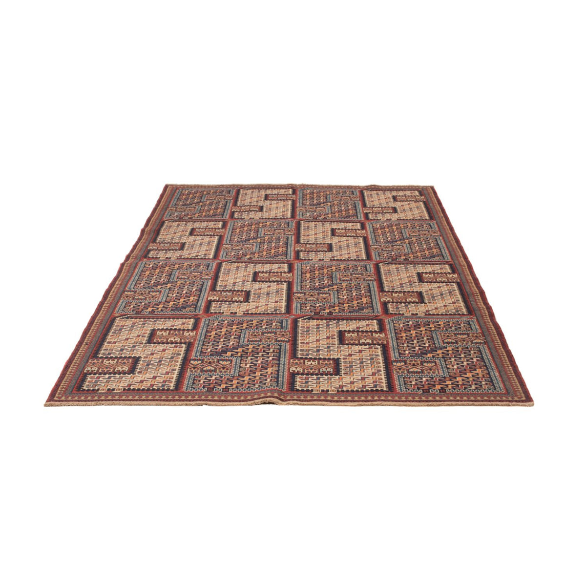 Kelim Carpet - orientalisk matta - Soumak - 215 x 155 cm - mörk beige