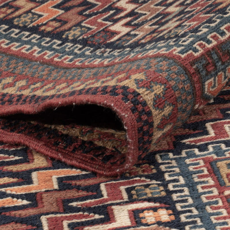 Kelim Carpet - orientalisk matta - Soumak - 216 x 152 cm - mörk beige