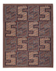 Kelim Carpet - orientalisk matta - Soumak - 207 x 165 cm - mörk beige
