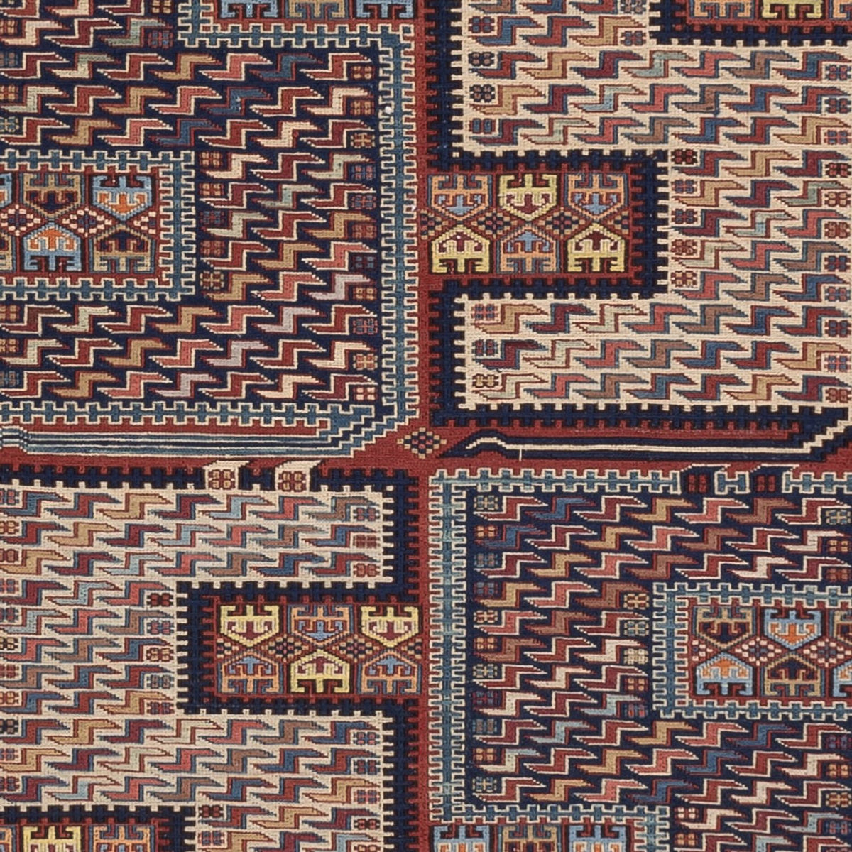 Kelim Carpet - orientalisk matta - Soumak - 205 x 166 cm - mörk beige