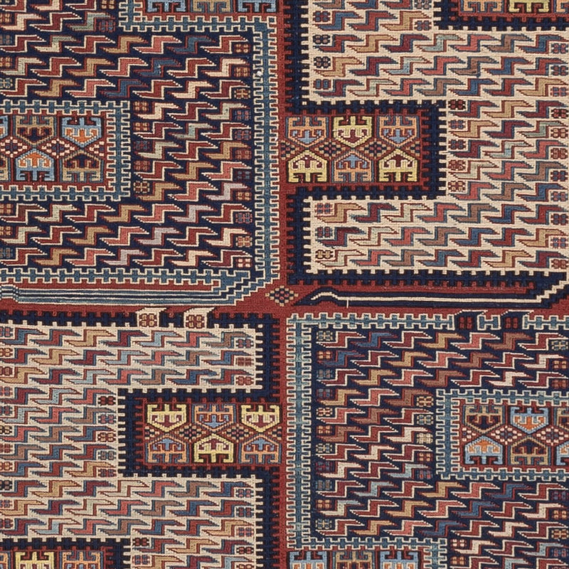 Kelim Carpet - orientalisk matta - Soumak - 205 x 166 cm - mörk beige