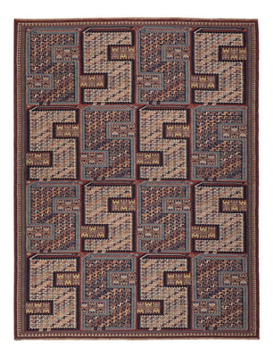 Kelim Carpet - orientalisk matta - Soumak - 209 x 166 cm - mörk beige