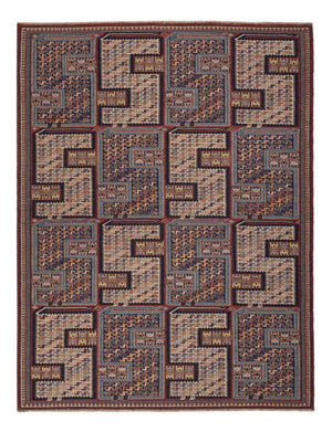 Kelim Carpet - orientalisk matta - Soumak - 209 x 166 cm - mörk beige