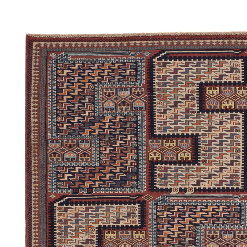 Kelim Carpet - orientalisk matta - Soumak - 209 x 166 cm - mörk beige