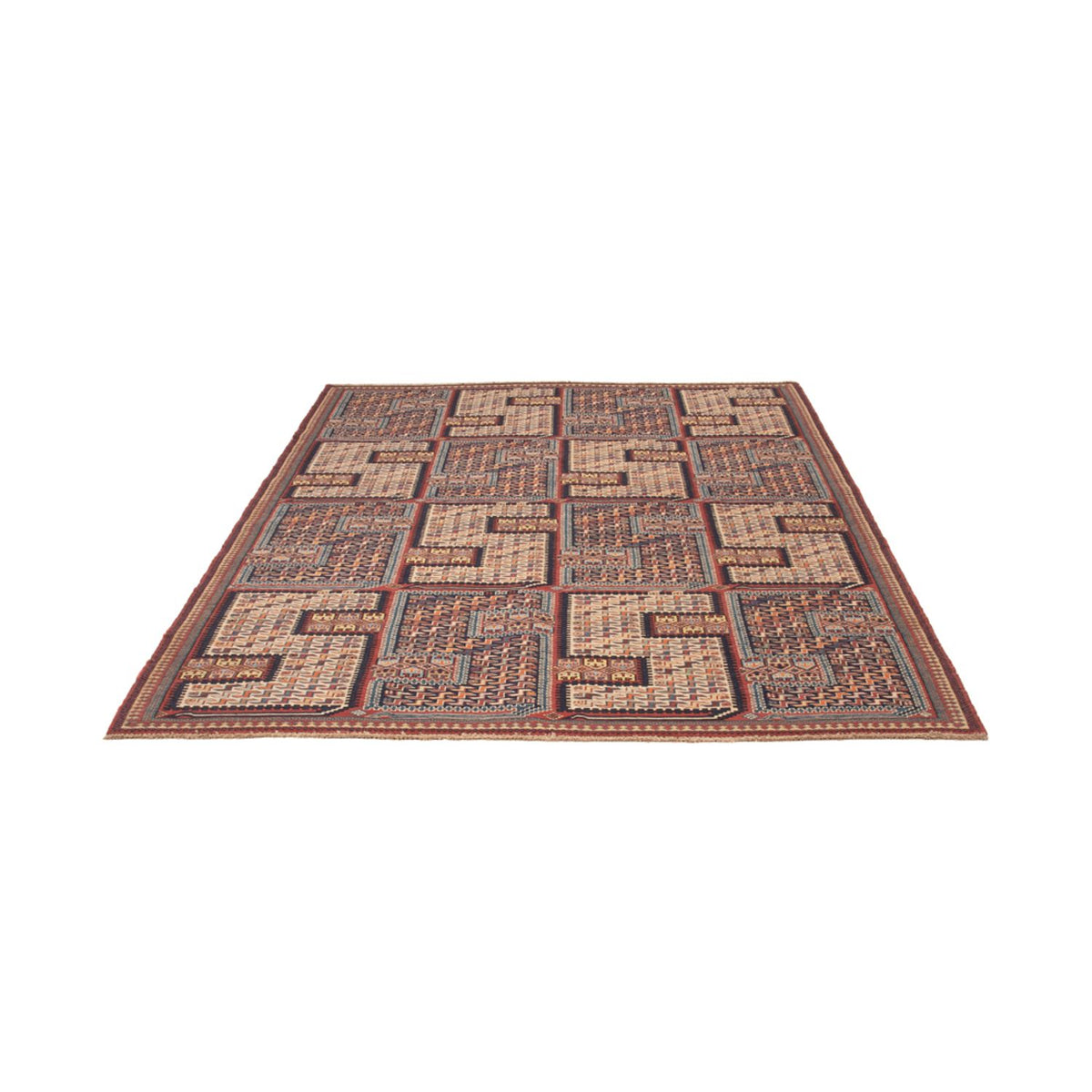 Kelim Carpet - orientalisk matta - Soumak - 209 x 166 cm - mörk beige