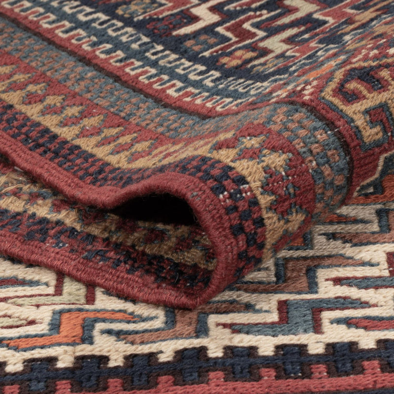 Kelim Carpet - orientalisk matta - Soumak - 215 x 159 cm - mörk beige
