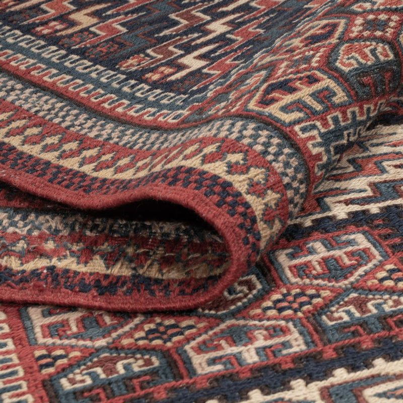 Kelim Carpet - orientalisk matta - Soumak - 208 x 165 cm - mörk beige