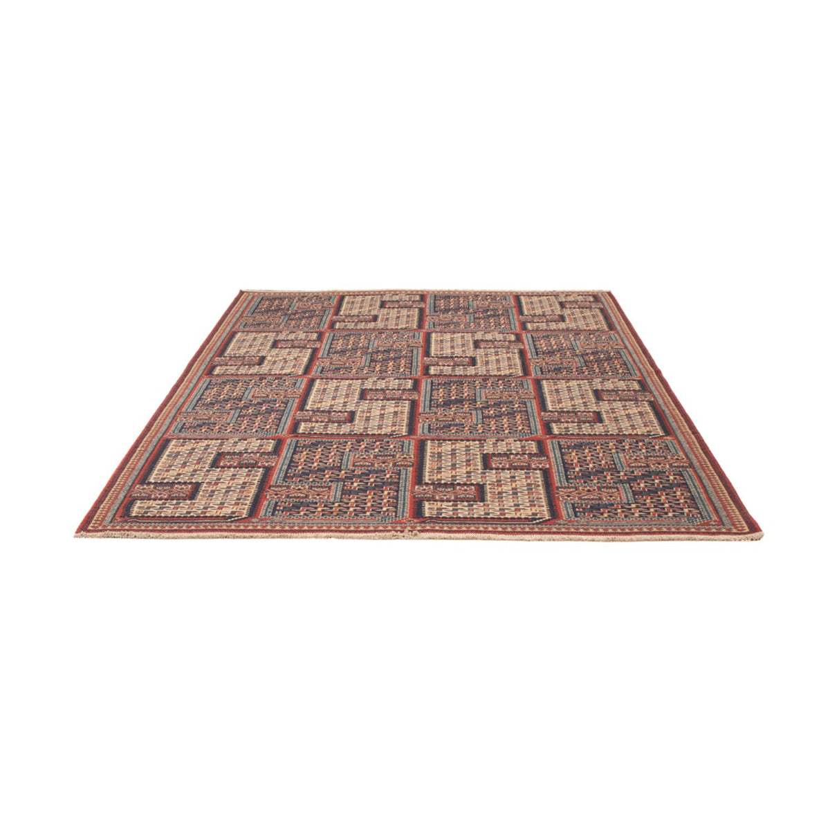 Kelim Carpet - orientalisk matta - Soumak - 208 x 165 cm - mörk beige