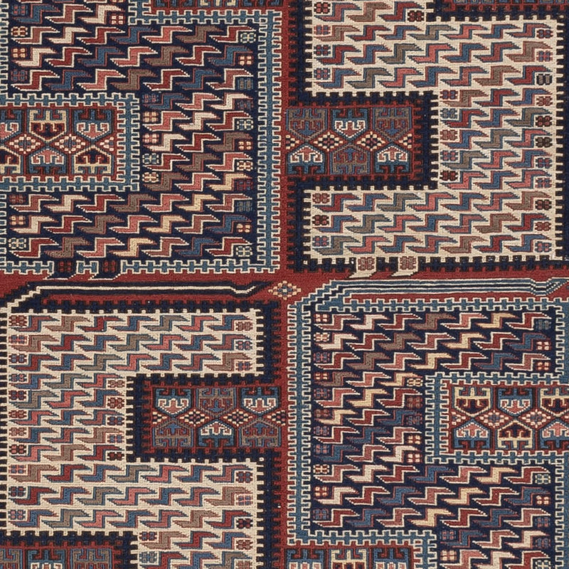 Kelim Carpet - orientalisk matta - Soumak - 223 x 156 cm - mörk beige