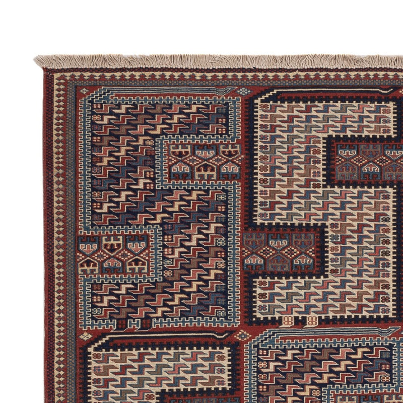 Kelim Carpet - orientalisk matta - Soumak - 223 x 156 cm - mörk beige
