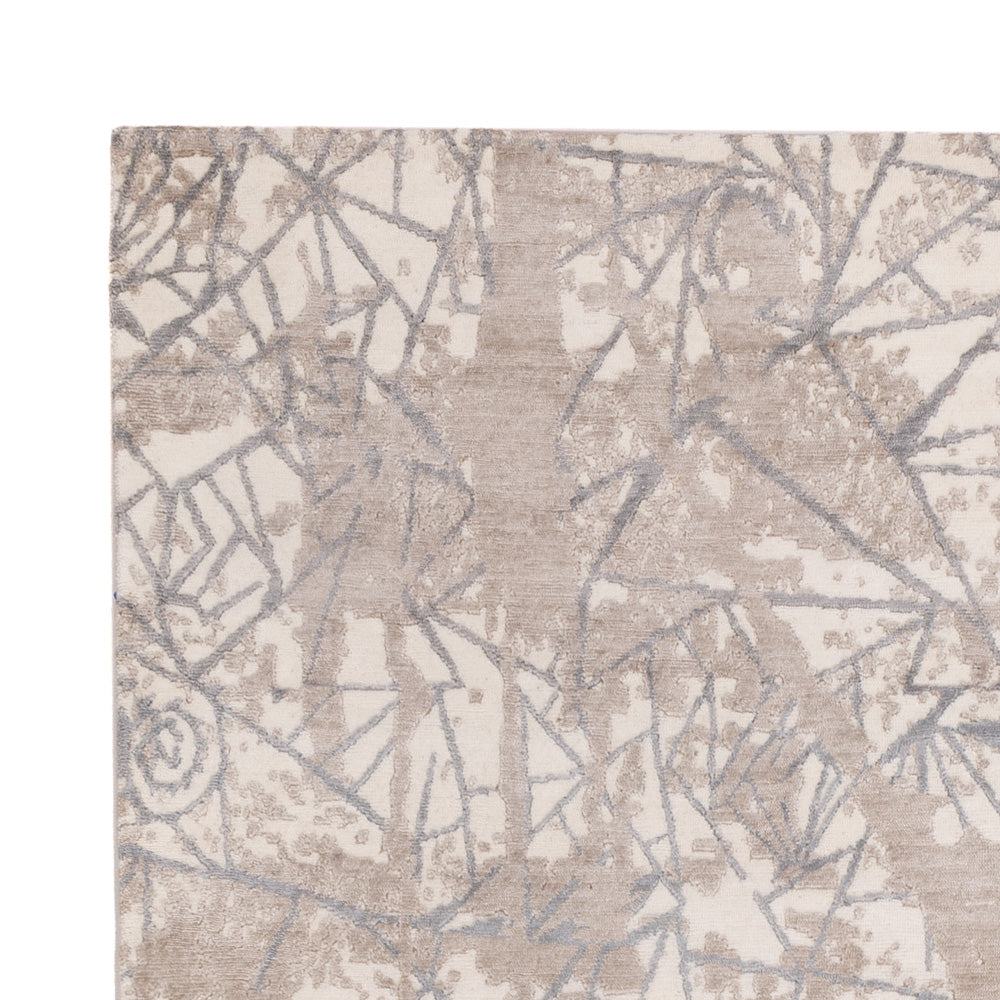 Designermatta - 245 x 175 cm - ljusgrå