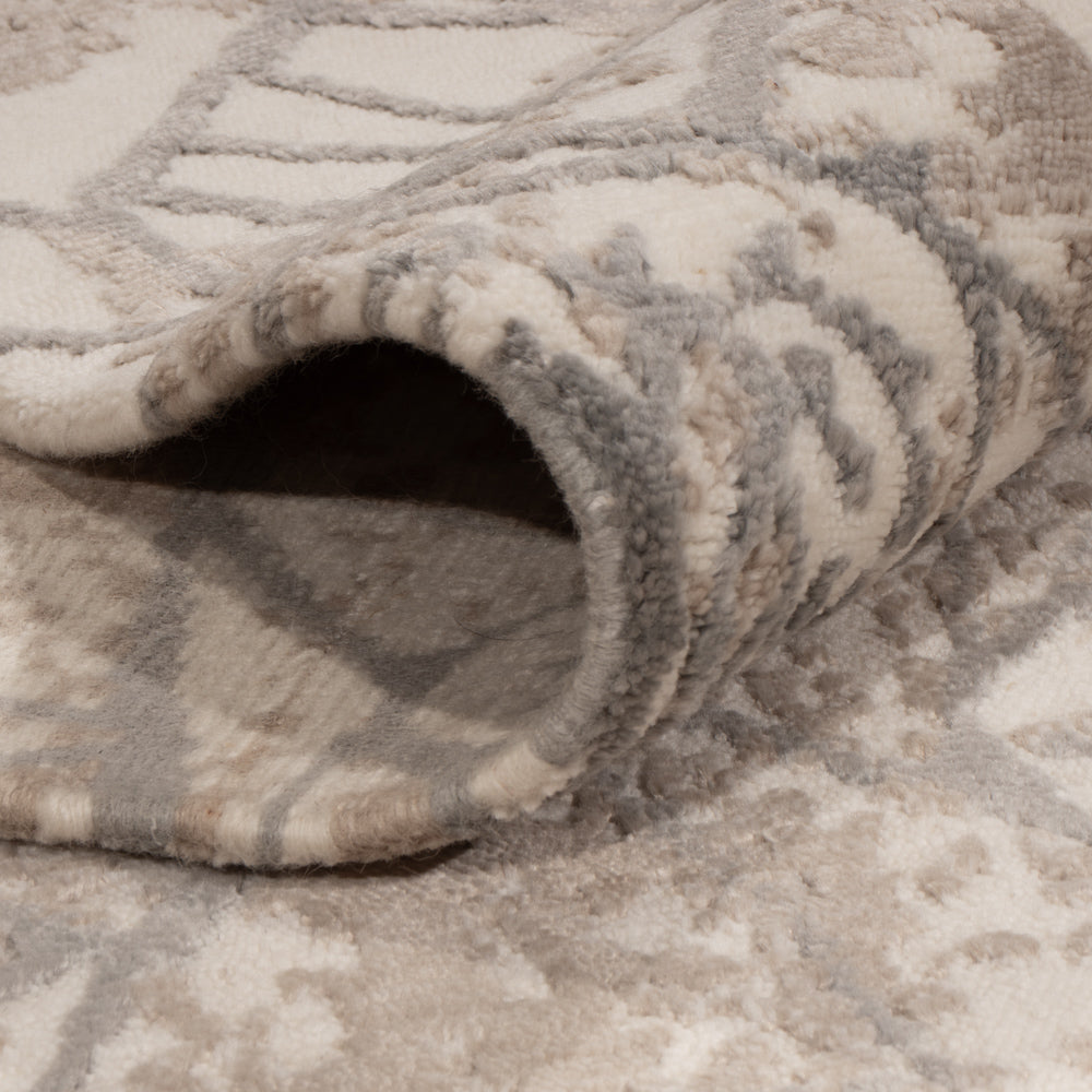 Designermatta - 245 x 175 cm - ljusgrå