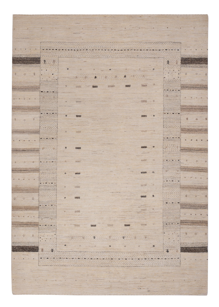 Gabbeh-mattan - Loribaft Indus - 245 x 174 cm - ljusbeige
